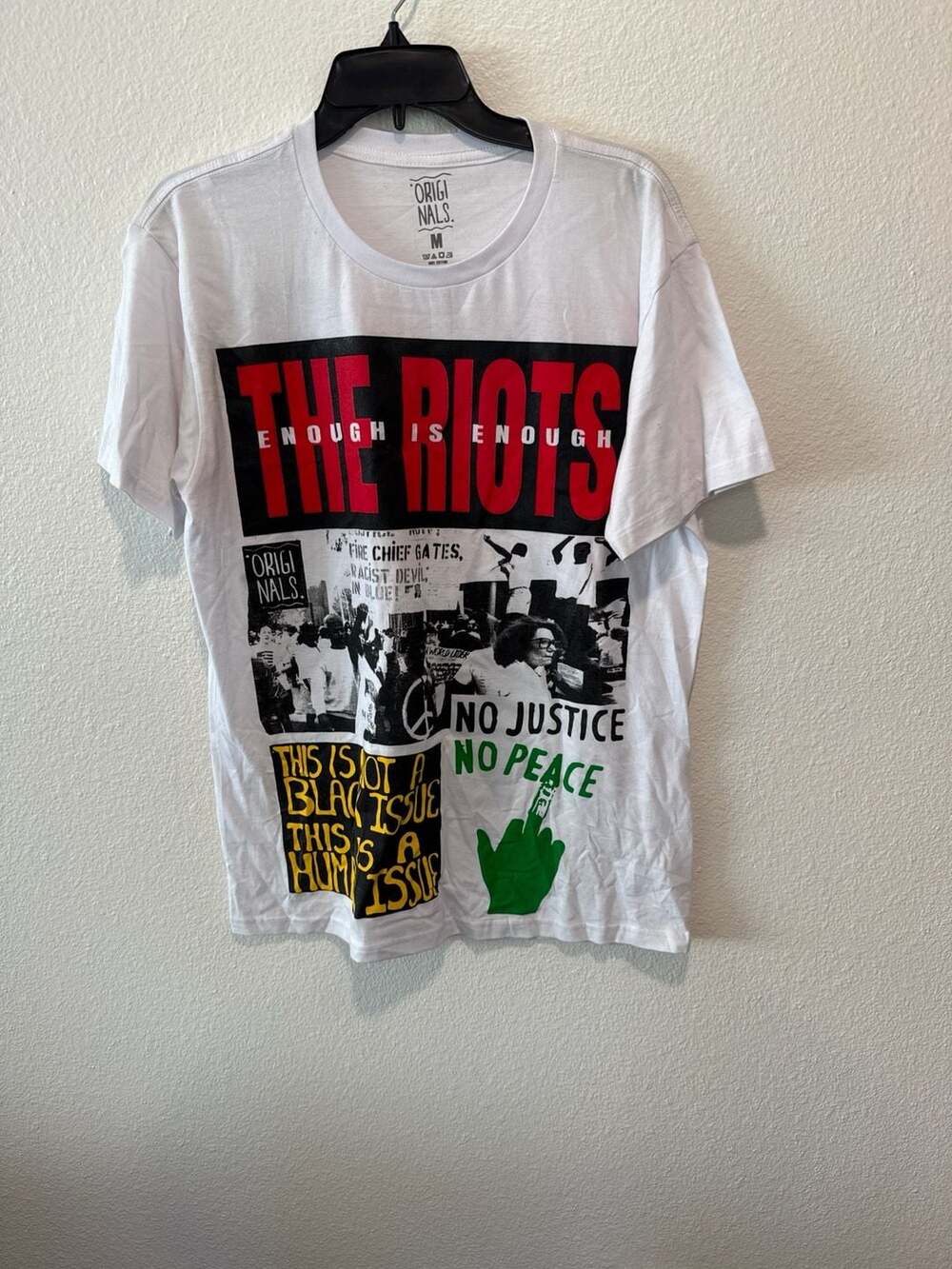 ByKiy Originals The Riots Don't Shoot Graphic T-Shirt Size M